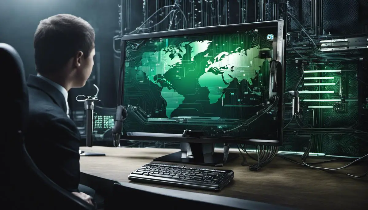 Una imagen que representa el concepto de ciberseguridad. Muestra un candado bloqueando una computadora.