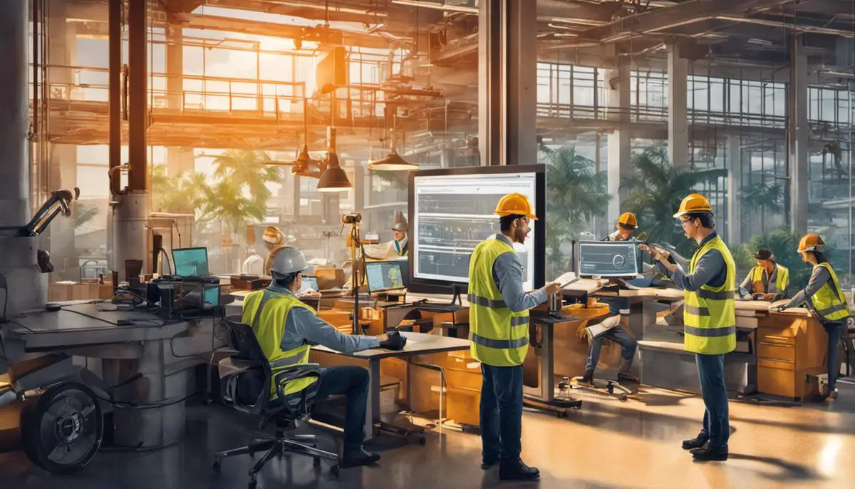 Ilustración de ingenieros sociales trabajando juntos para engañar a sus víctimas en un entorno digital cautivador.
